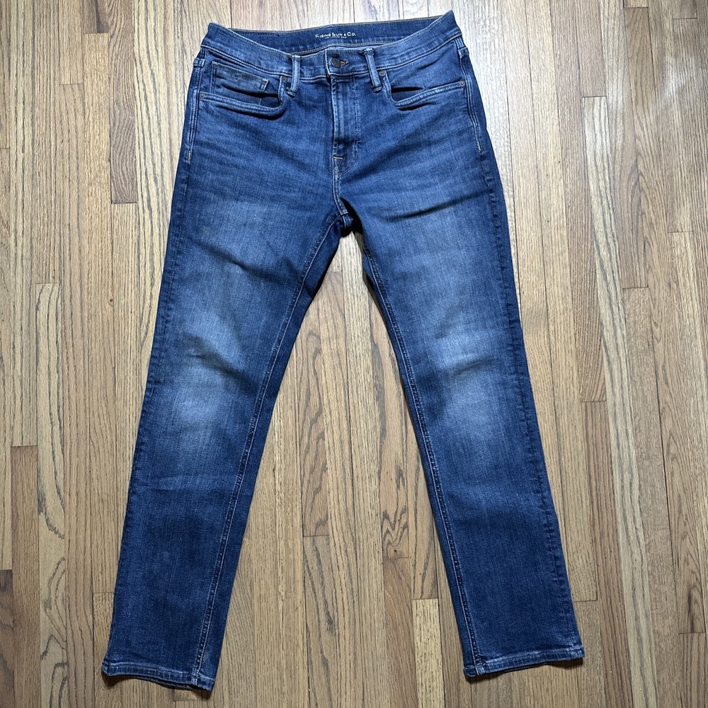 Rising Sun & Co The Slim Straight Stretch Jeans Men's SZ 31x30 Blue Denim
